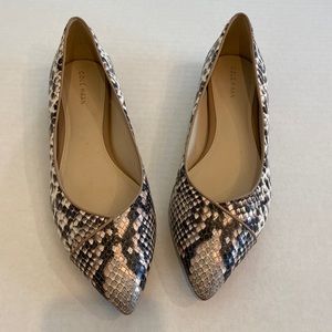 Cole Haan Snakeskin flats Size 8